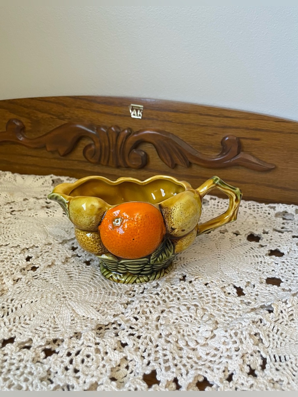 Vintage Orange Spice Inarco Creamer Pitcher Ceramic